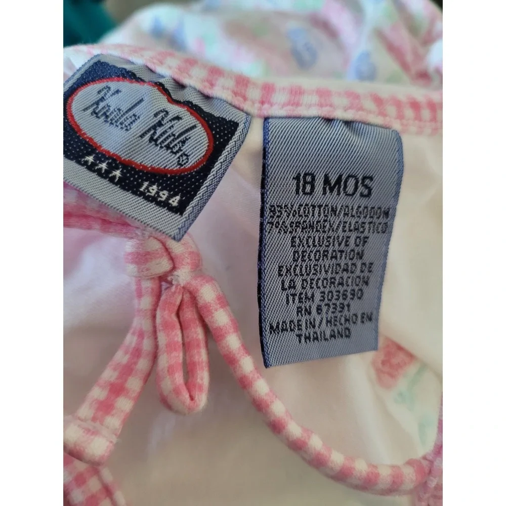 Vintage Koala Kids Baby Girls 18M Floral Butterfly Cami Bloomer Set Pink #10